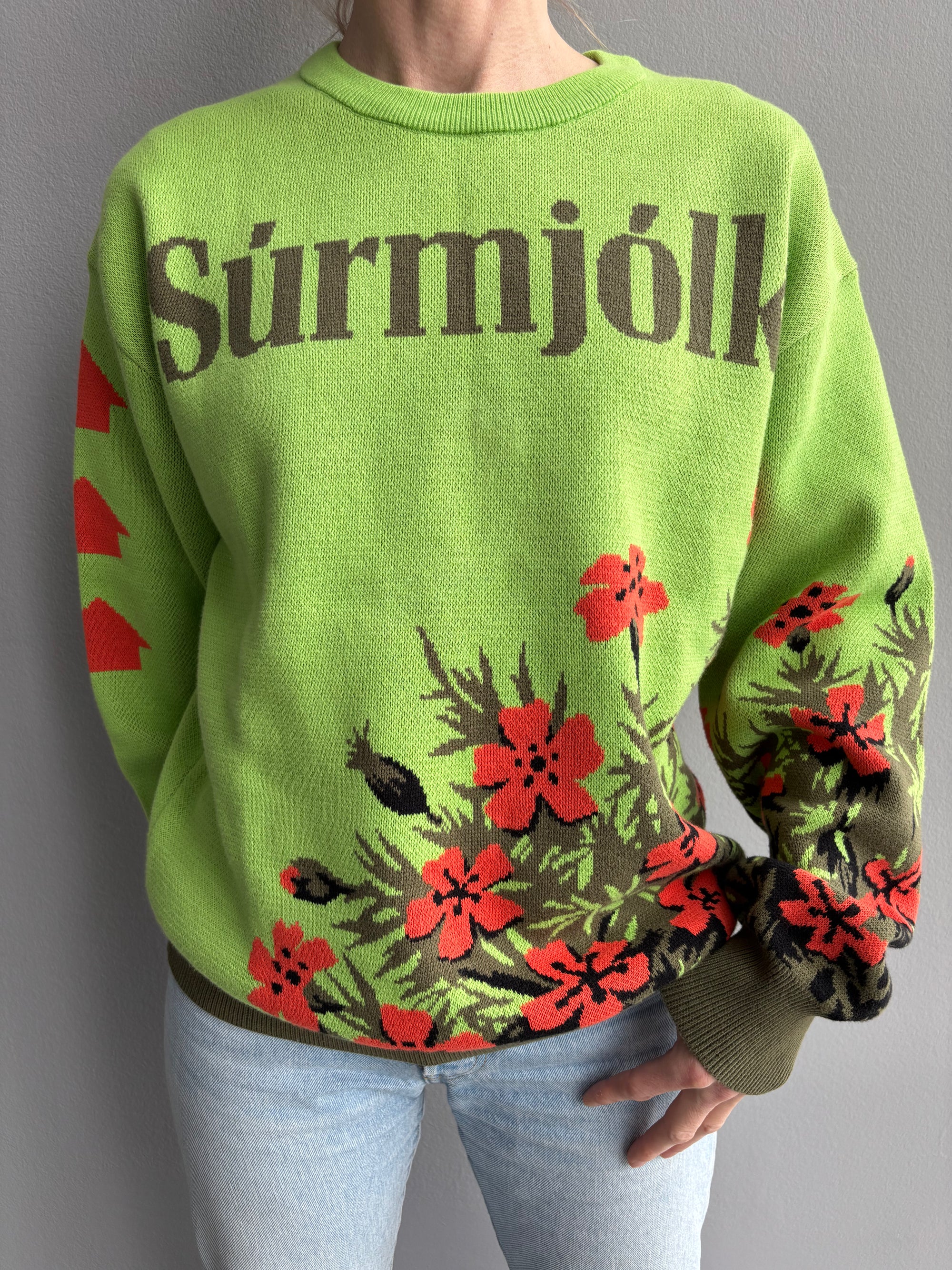 Súrmjólk prjónuð