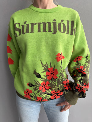 Súrmjólk prjónuð