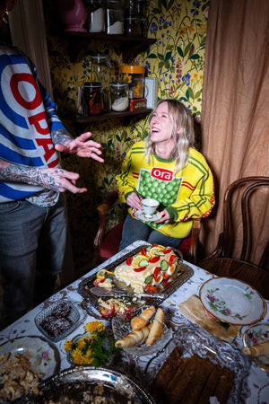 Grænar baunir - prjónuð