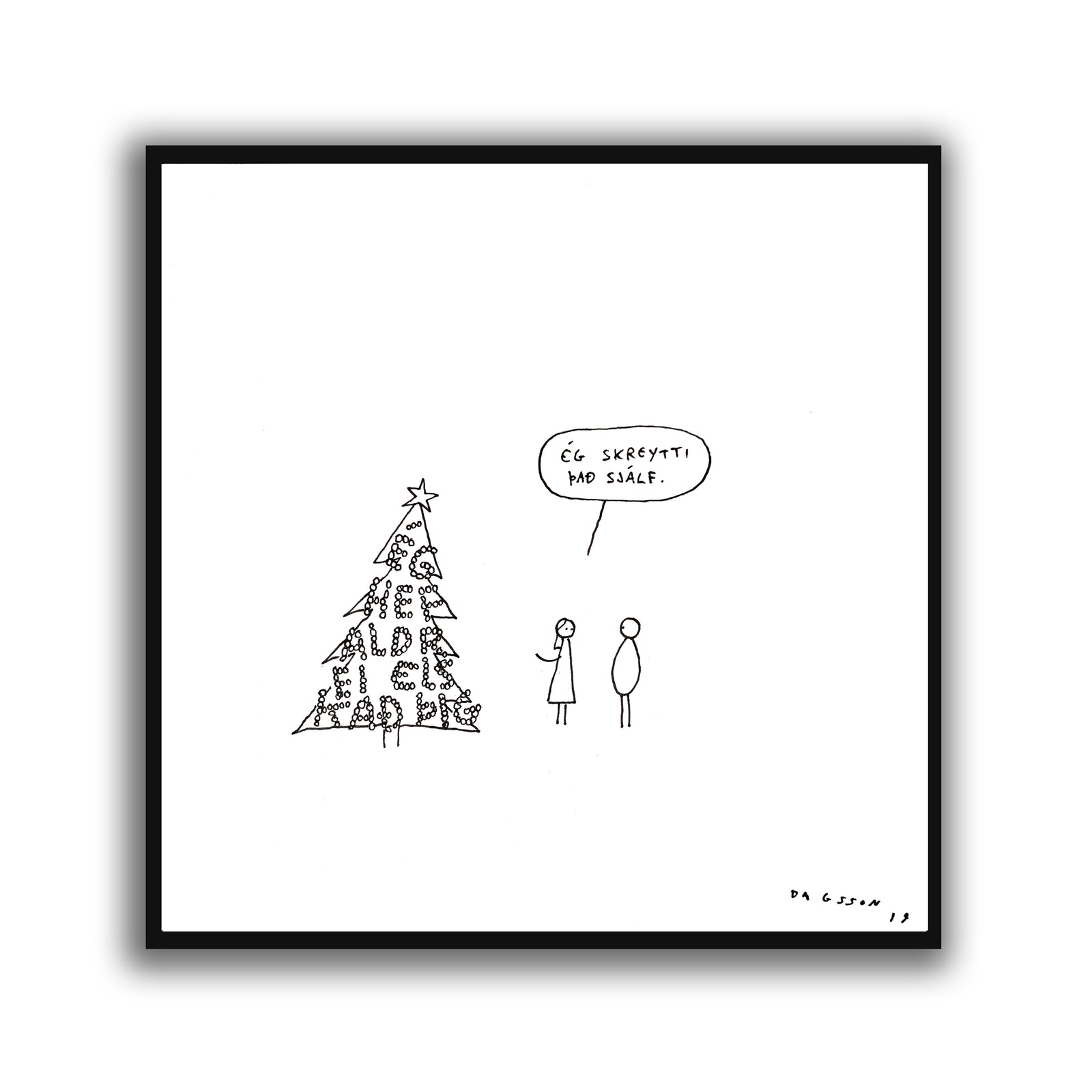 Aldrei elskað þig - teikning