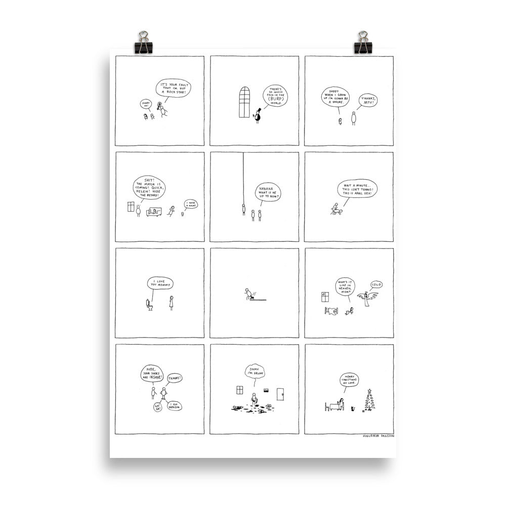 Composition svart/hvítt - plakat